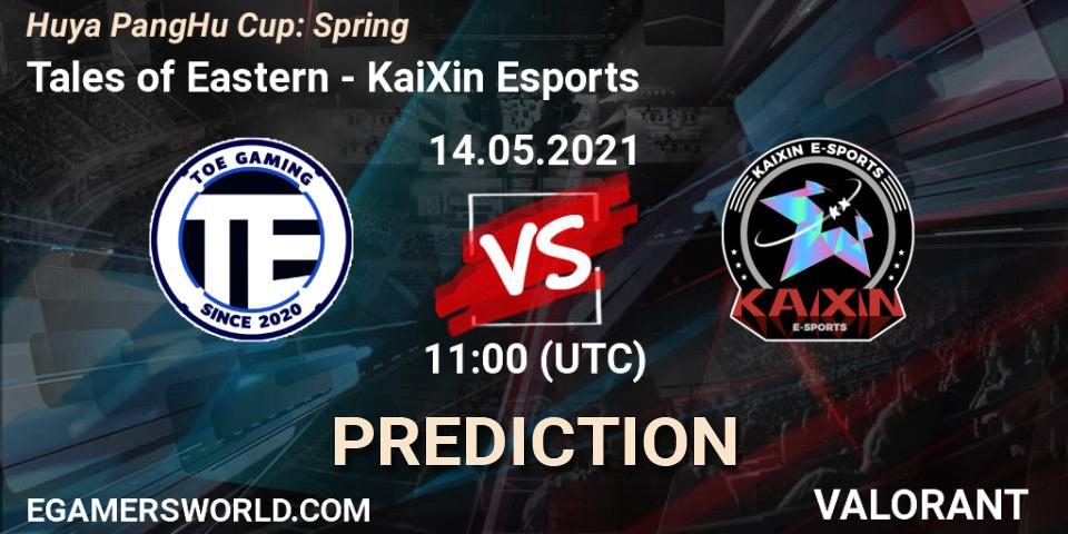 Pronósticos Tales of Eastern - KaiXin Esports. 13.05.2021 at 06:00. Huya PangHu Cup: Spring - VALORANT