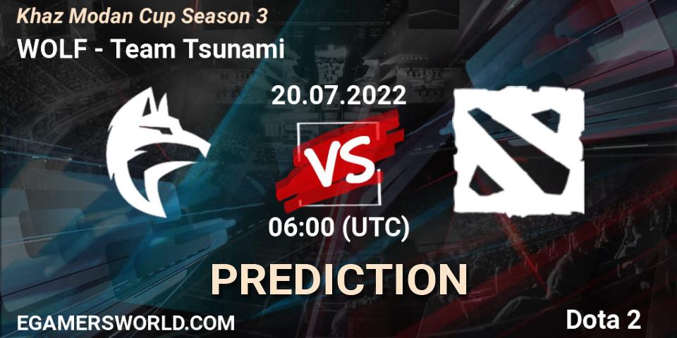 Pronósticos WOLF - Team Tsunami. 20.07.22. Khaz Modan Cup Season 3 - Dota 2