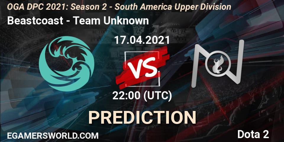 Pronósticos Beastcoast - Team Unknown. 17.04.2021 at 22:00. OGA DPC 2021: Season 2 - South America Upper Division - Dota 2