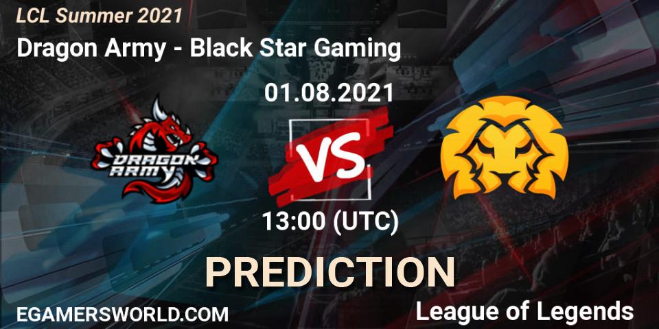 Pronósticos Dragon Army - Black Star Gaming. 01.08.21. LCL Summer 2021 - LoL
