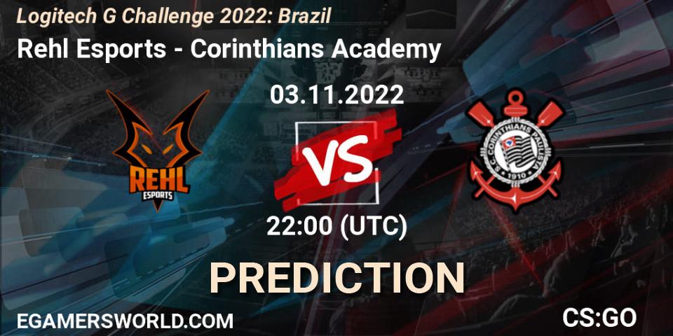 Pronósticos Rehl Esports - Corinthians Academy. 03.11.2022 at 22:00. Logitech G Challenge 2022: Brazil - Counter-Strike (CS2)