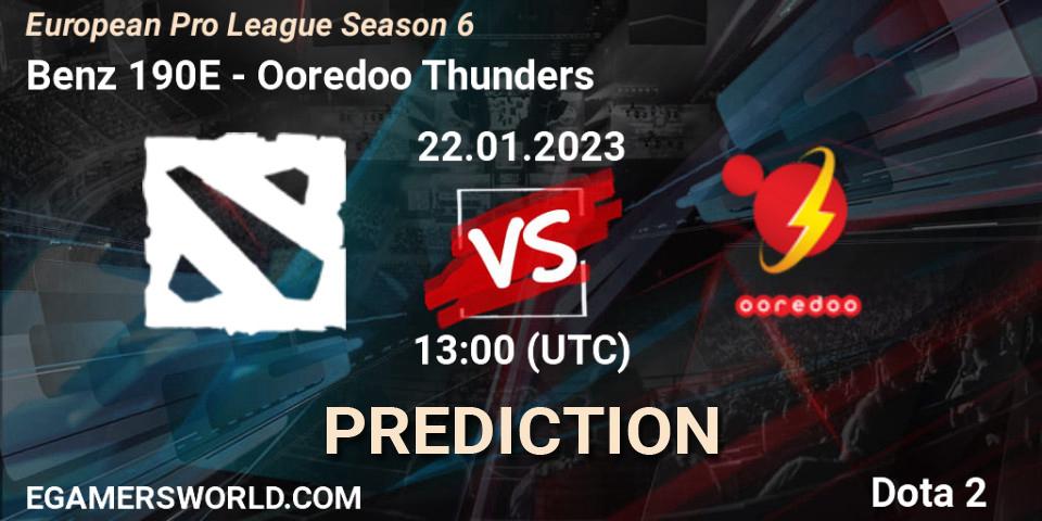 Pronósticos Benz 190E - Ooredoo Thunders. 22.01.23. European Pro League Season 6 - Dota 2