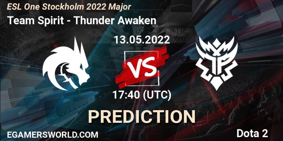 Pronósticos Team Spirit - Thunder Awaken. 13.05.2022 at 17:57. ESL One Stockholm 2022 Major - Dota 2