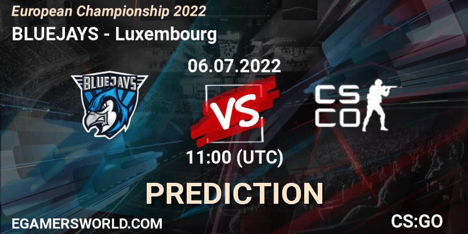 Pronósticos BLUEJAYS - Luxembourg. 06.07.22. European Championship 2022 - CS2 (CS:GO)