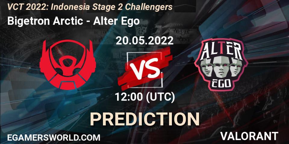Pronósticos Bigetron Arctic - Alter Ego. 20.05.2022 at 14:10. VCT 2022: Indonesia Stage 2 Challengers - VALORANT