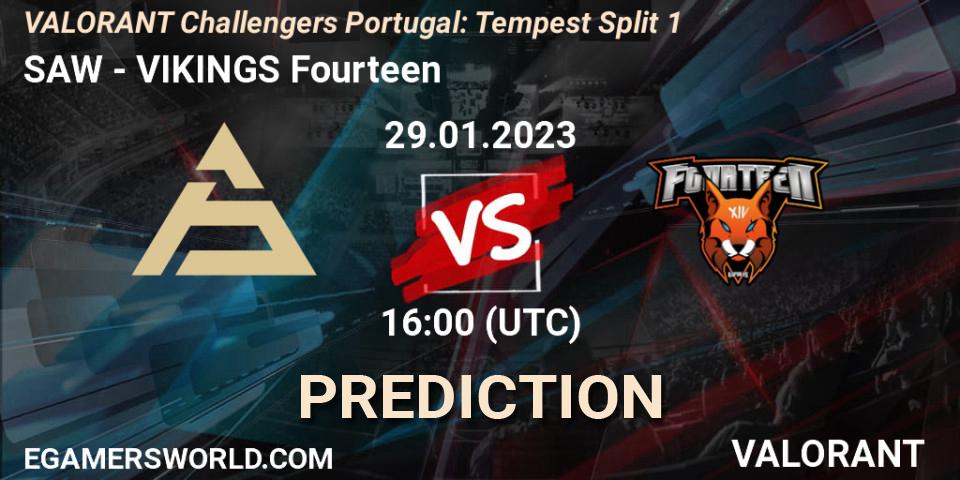 Pronósticos SAW - VIKINGS Fourteen. 29.01.23. VALORANT Challengers 2023 Portugal: Tempest Split 1 - VALORANT
