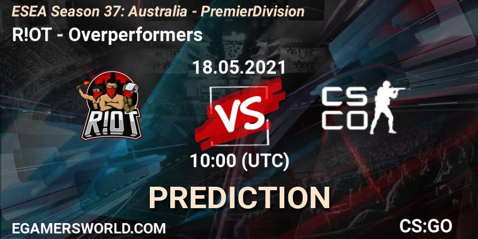 Pronósticos R!OT - Overperformers. 18.05.21. ESEA Season 37: Australia - Premier Division - CS2 (CS:GO)