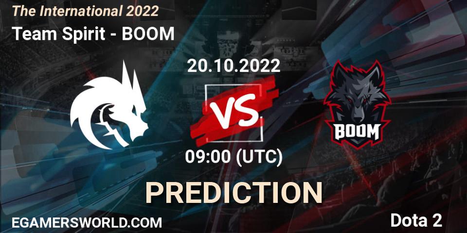 Pronósticos Team Spirit - BOOM. 20.10.2022 at 07:43. The International 2022 - Dota 2