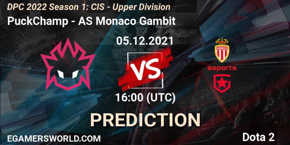 Pronósticos PuckChamp - AS Monaco Gambit. 05.12.2021 at 14:00. DPC 2022 Season 1: CIS - Upper Division - Dota 2