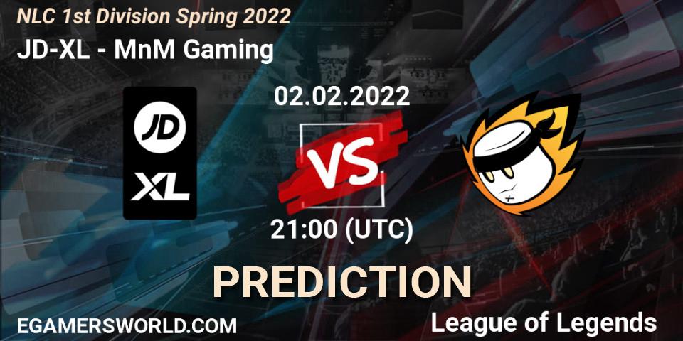 Pronósticos JD-XL - MnM Gaming. 02.02.2022 at 21:00. NLC 1st Division Spring 2022 - LoL