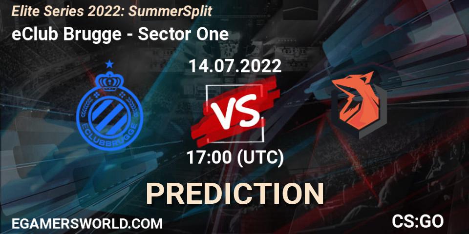 Pronósticos eClub Brugge - Sector One. 14.07.2022 at 17:00. Elite Series 2022: Summer Split - Counter-Strike (CS2)