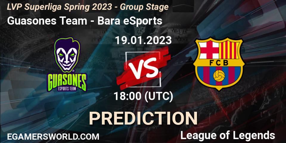 Pronósticos Guasones Team - Barça eSports. 19.01.2023 at 18:00. LVP Superliga Spring 2023 - Group Stage - LoL