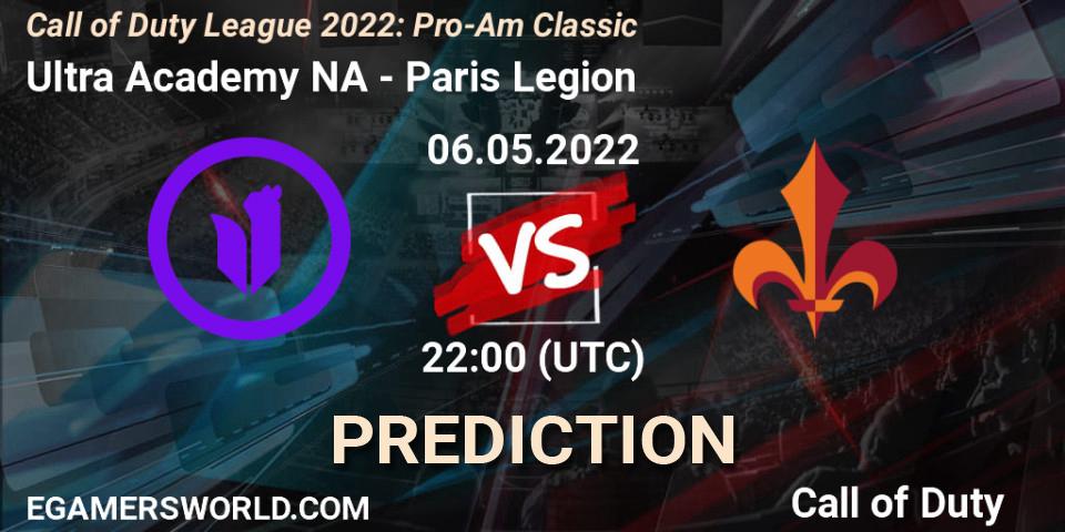 Pronósticos Ultra Academy NA - Paris Legion. 06.05.2022 at 22:00. Call of Duty League 2022: Pro-Am Classic - Call of Duty