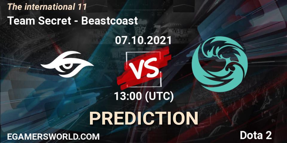 Pronósticos Team Secret - Beastcoast. 07.10.2021 at 15:41. The Internationa 2021 - Dota 2