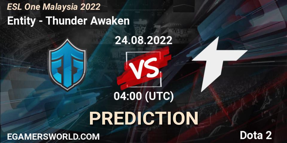 Pronósticos Entity - Thunder Awaken. 24.08.22. ESL One Malaysia 2022 - Dota 2