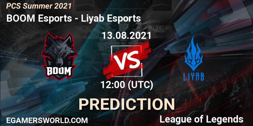 Pronósticos BOOM Esports - Liyab Esports. 13.08.2021 at 11:25. PCS Summer 2021 - LoL