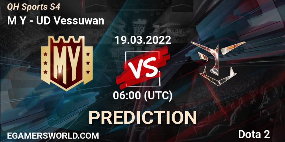 Pronósticos M Y - UD Vessuwan. 19.03.2022 at 10:34. QH Sports S4 - Dota 2