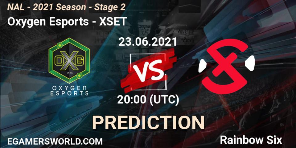 Pronósticos Oxygen Esports - XSET. 23.06.2021 at 20:00. NAL - 2021 Season - Stage 2 - Rainbow Six