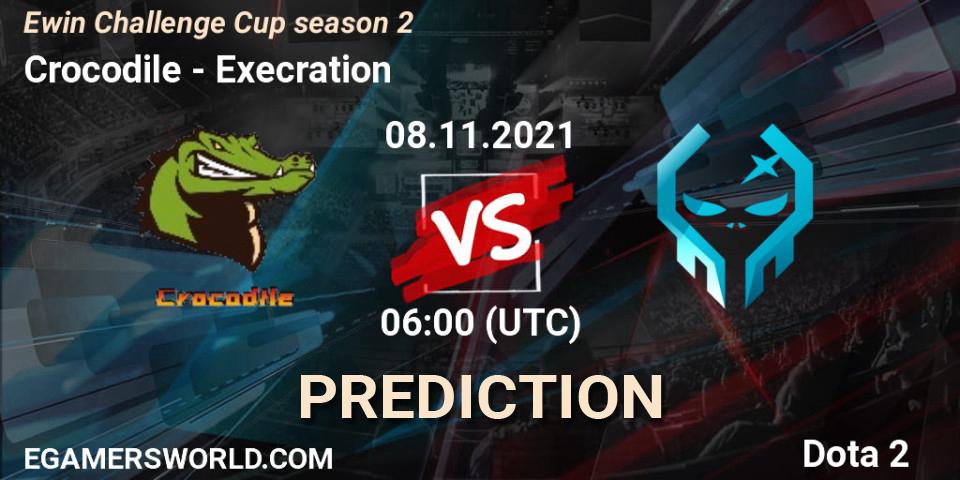 Pronósticos Crocodile - Execration. 08.11.2021 at 08:38. Ewin Challenge Cup season 2 - Dota 2