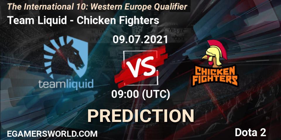 Pronósticos Team Liquid - Chicken Fighters. 09.07.2021 at 09:04. The International 10: Western Europe Qualifier - Dota 2
