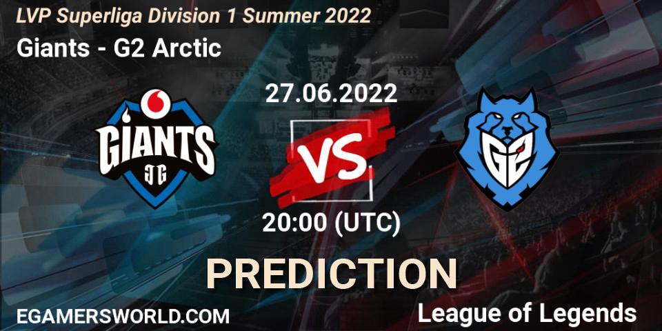 Pronósticos Giants - G2 Arctic. 27.06.2022 at 20:00. LVP Superliga Division 1 Summer 2022 - LoL