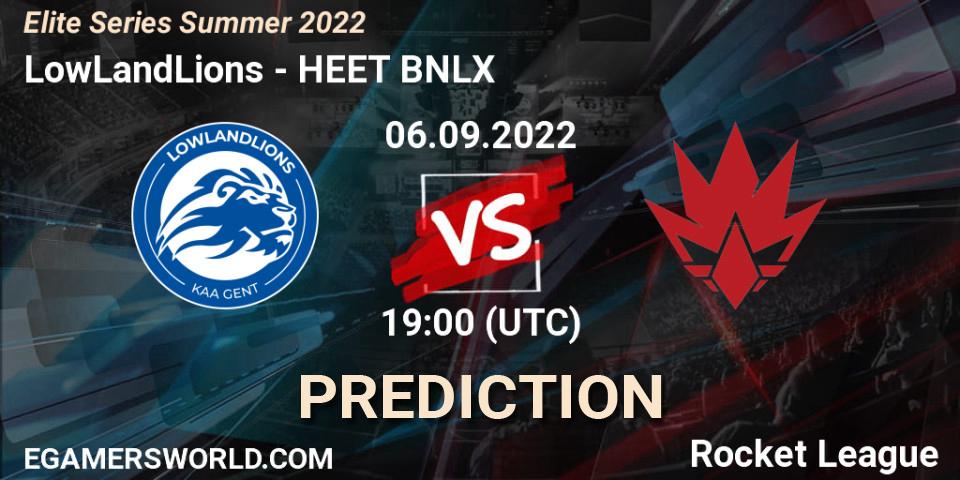Pronósticos LowLandLions - HEET BNLX. 13.09.2022 at 19:50. Elite Series Summer 2022 - Rocket League