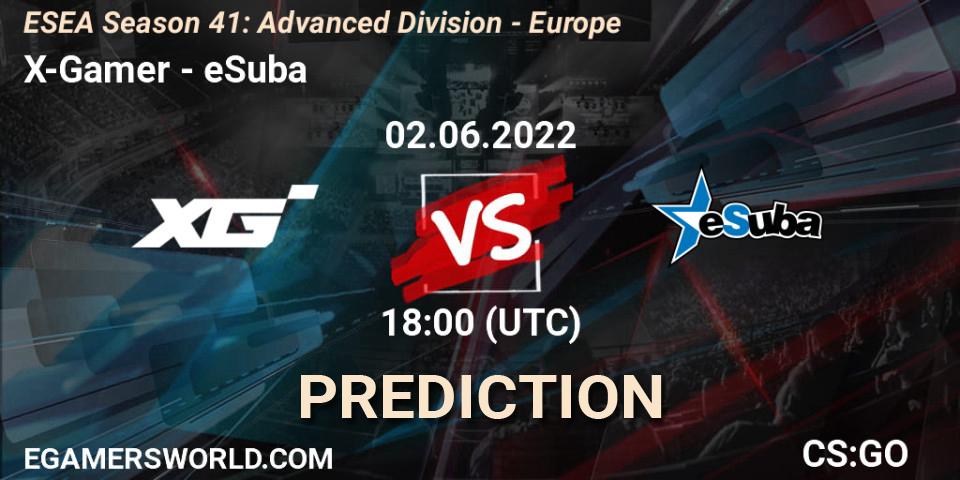 Pronósticos X-Gamer - eSuba. 02.06.2022 at 18:00. ESEA Season 41: Advanced Division - Europe - Counter-Strike (CS2)