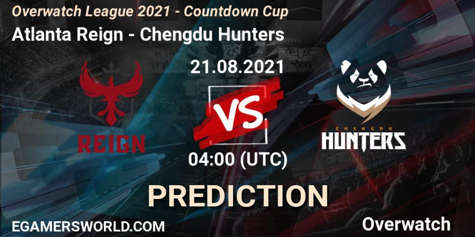 Pronósticos Atlanta Reign - Chengdu Hunters. 21.08.21. Overwatch League 2021 - Countdown Cup - Overwatch
