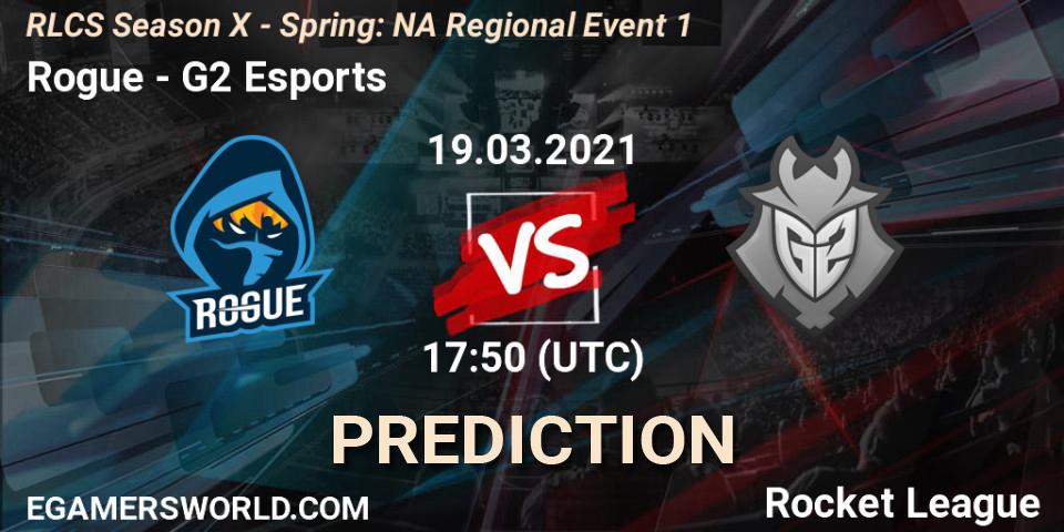 Pronósticos Rogue - G2 Esports. 19.03.21. RLCS Season X - Spring: NA Regional Event 1 - Rocket League