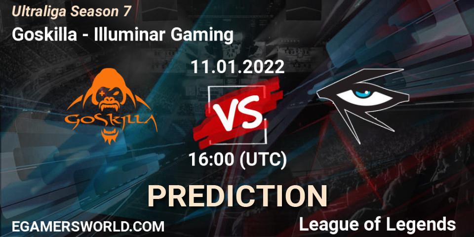 Pronósticos Goskilla - Illuminar Gaming. 11.01.2022 at 16:00. Ultraliga Season 7 - LoL