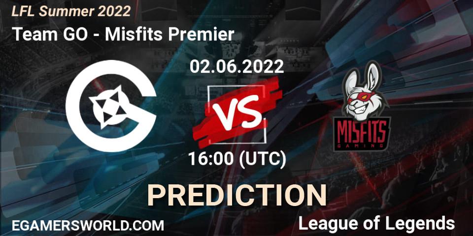 Pronósticos Team GO - Misfits Premier. 02.06.22. LFL Summer 2022 - LoL