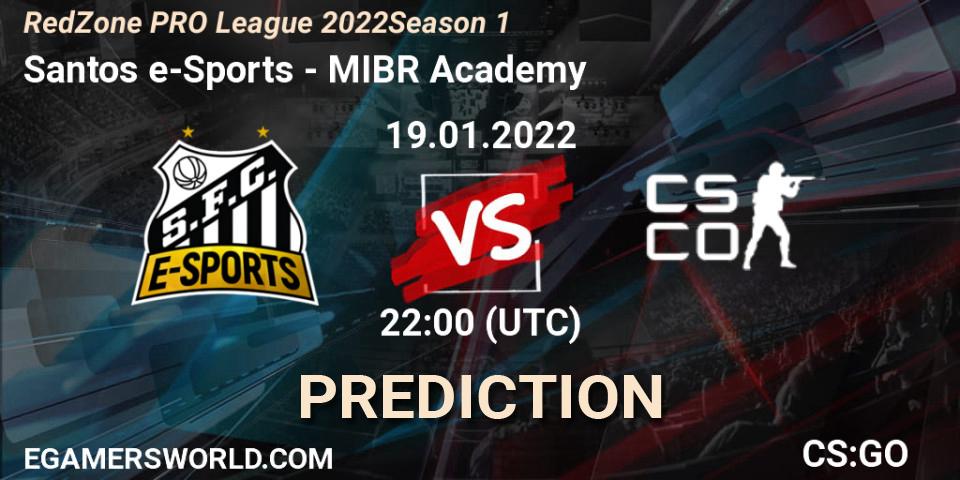 Pronósticos Santos e-Sports - MIBR Academy. 21.01.22. RedZone PRO League 2022 Season 1 - CS2 (CS:GO)