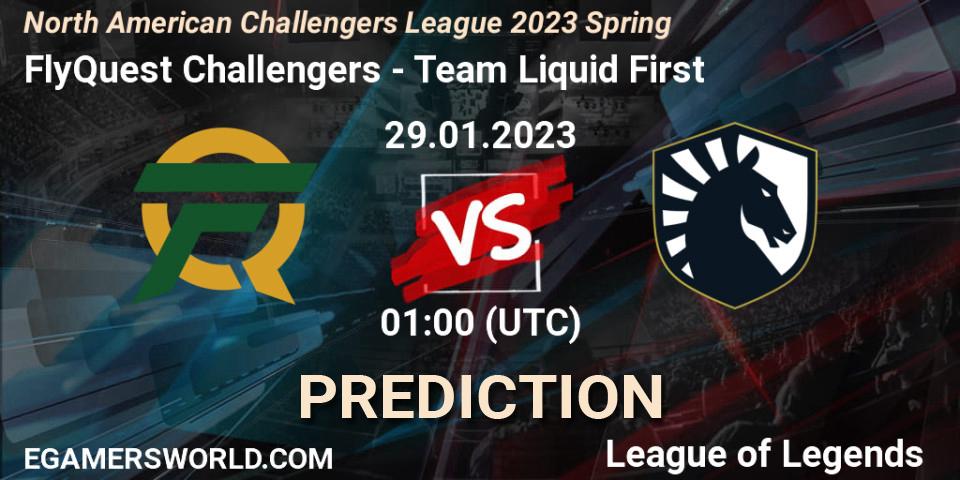 Pronósticos FlyQuest Challengers - Team Liquid First. 29.01.23. NACL 2023 Spring - Group Stage - LoL