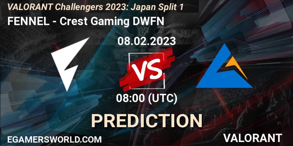 Pronósticos FENNEL - Crest Gaming DWFN. 08.02.23. VALORANT Challengers 2023: Japan Split 1 - VALORANT