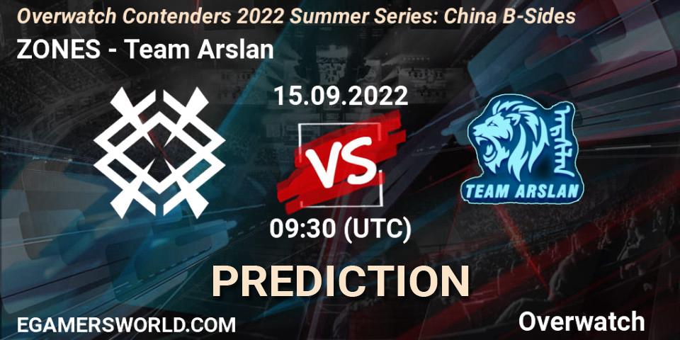 Pronósticos ZONES - Team Arslan. 15.09.22. Overwatch Contenders 2022 Summer Series: China B-Sides - Overwatch
