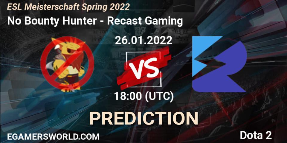Pronósticos No Bounty Hunter - Recast Gaming. 26.01.2022 at 18:07. ESL Meisterschaft Spring 2022 - Dota 2