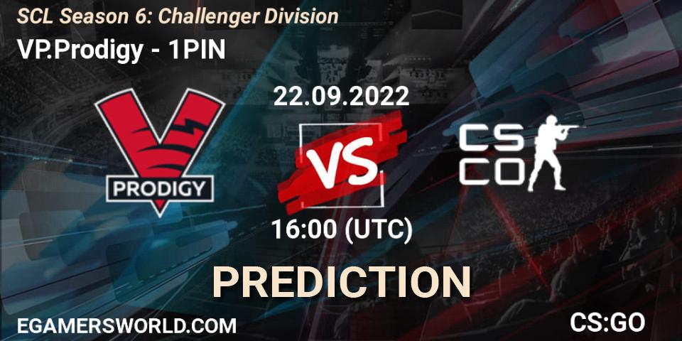 Pronósticos VP.Prodigy - 1PIN. 22.09.2022 at 16:00. SCL Season 6: Challenger Division - Counter-Strike (CS2)