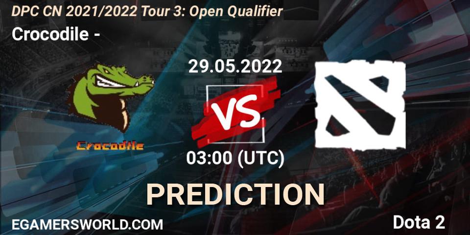 Pronósticos Crocodile - 温酒斩华佗. 29.05.2022 at 03:00. DPC CN 2021/2022 Tour 3: Open Qualifier - Dota 2