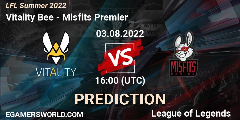 Pronósticos Vitality Bee - Misfits Premier. 03.08.22. LFL Summer 2022 - LoL