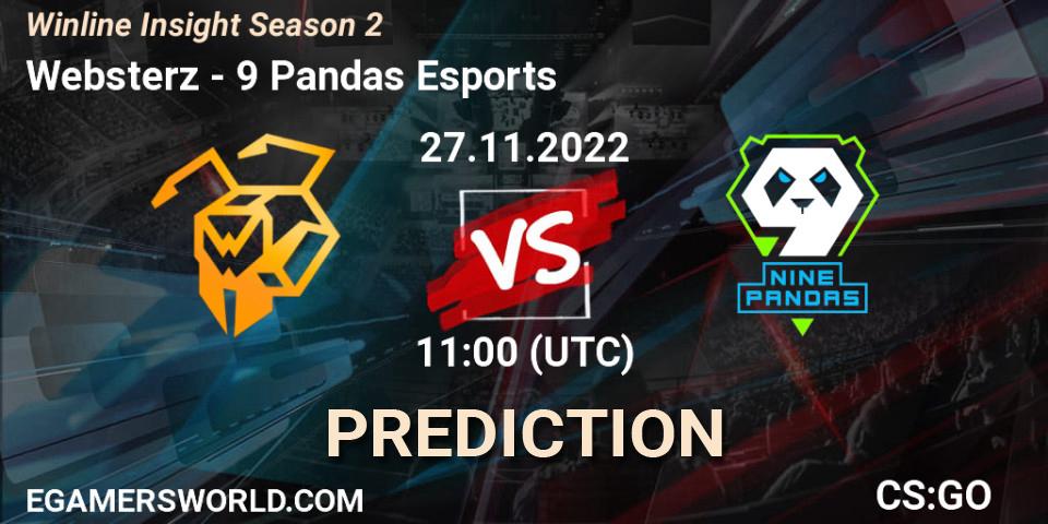 Pronósticos Websterz - 9 Pandas Esports. 27.11.22. Winline Insight Season 2 - CS2 (CS:GO)