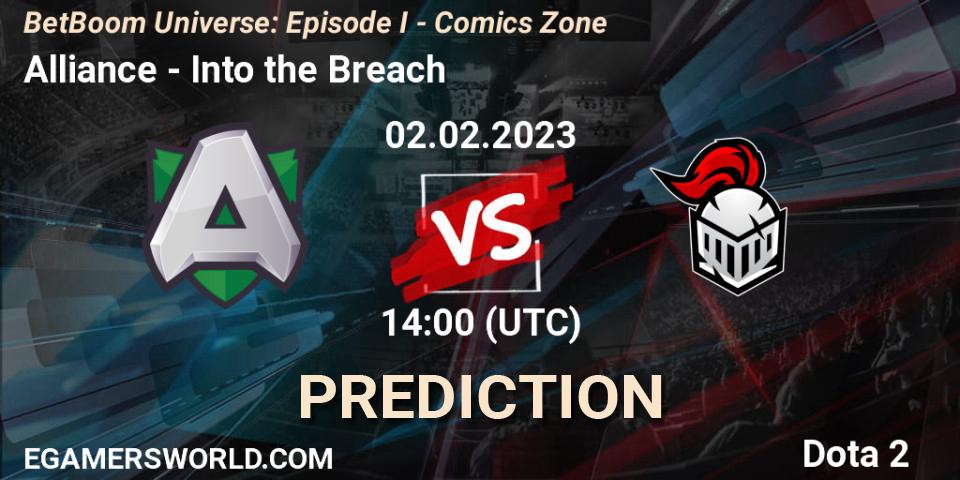 Pronósticos Alliance - Into the Breach. 02.02.23. BetBoom Universe: Episode I - Comics Zone - Dota 2