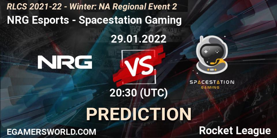 Pronósticos NRG Esports - Spacestation Gaming. 29.01.22. RLCS 2021-22 - Winter: NA Regional Event 2 - Rocket League