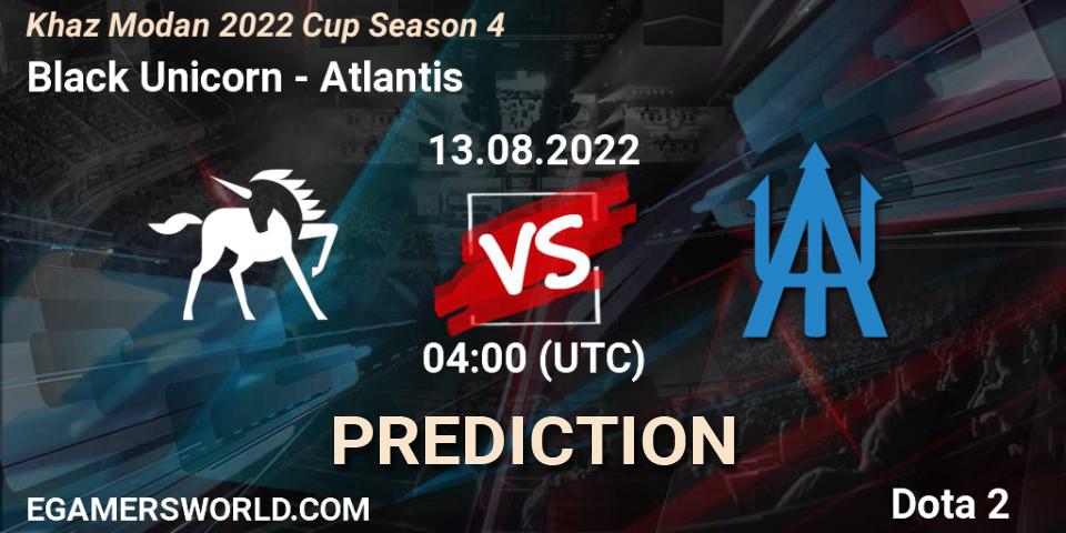Pronósticos Black Unicorn - Atlantis. 13.08.2022 at 04:23. Khaz Modan 2022 Cup Season 4 - Dota 2