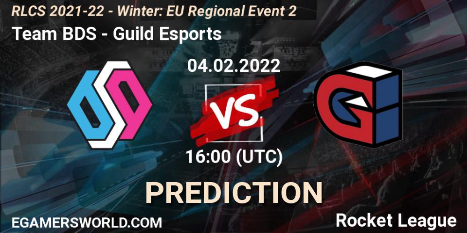 Pronósticos Team BDS - Guild Esports. 04.02.2022 at 16:00. RLCS 2021-22 - Winter: EU Regional Event 2 - Rocket League