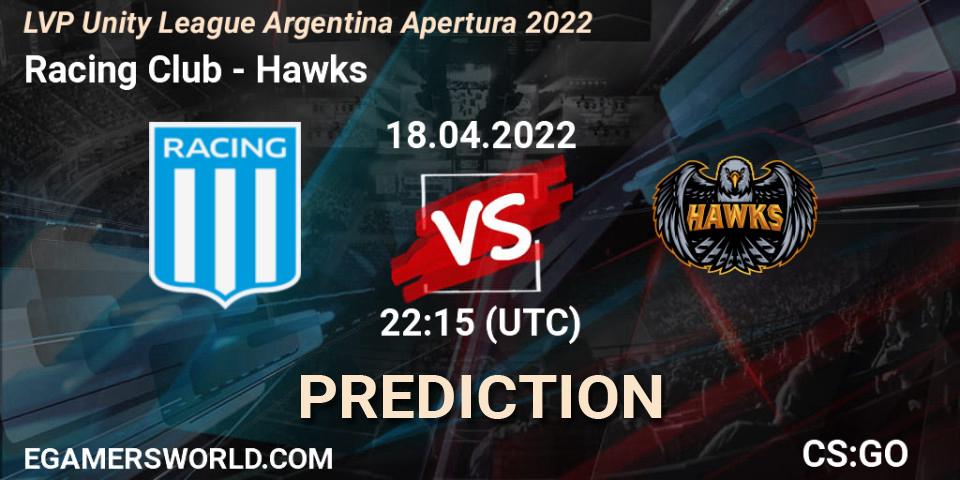 Pronósticos Racing Club - Hawks. 27.04.22. LVP Unity League Argentina Apertura 2022 - CS2 (CS:GO)