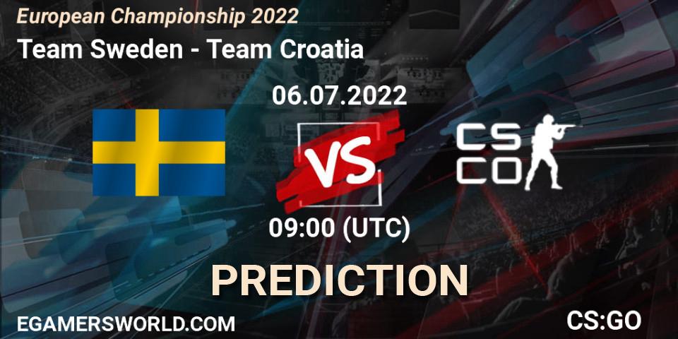 Pronósticos Team Sweden - Team Croatia. 06.07.2022 at 10:10. European Championship 2022 - Counter-Strike (CS2)