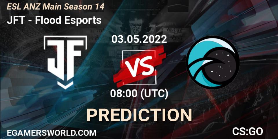 Pronósticos JFT - Flood Esports. 03.05.2022 at 08:00. ESL ANZ Main Season 14 - Counter-Strike (CS2)