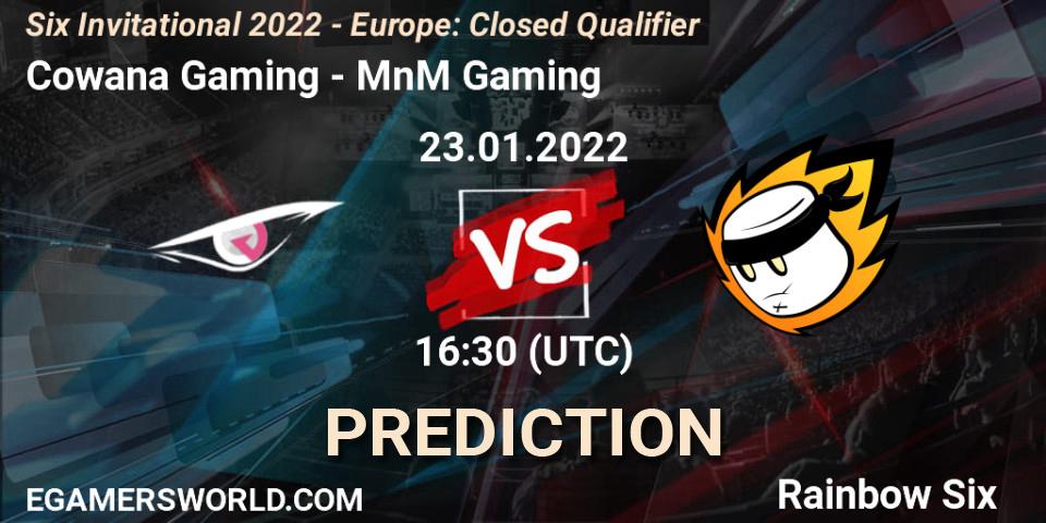 Pronósticos Cowana Gaming - MnM Gaming. 23.01.22. Six Invitational 2022 - Europe: Closed Qualifier - Rainbow Six