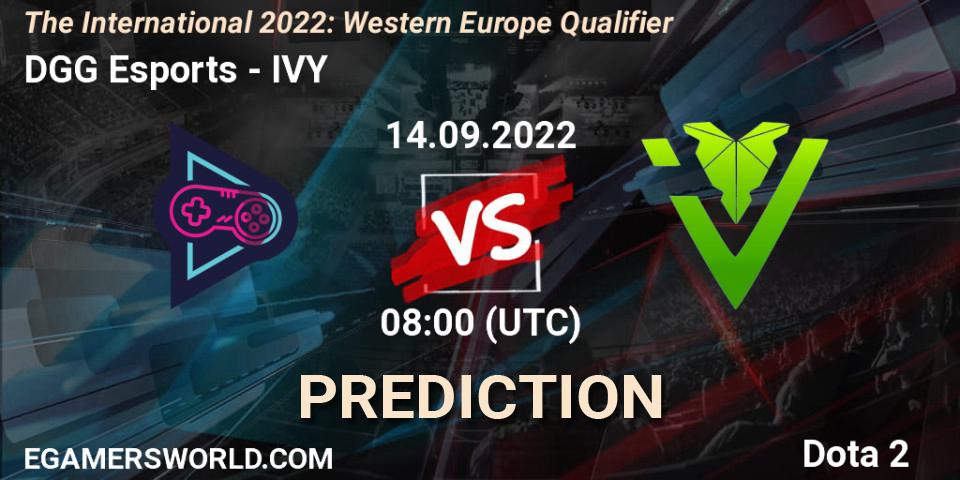 Pronósticos DGG Esports - IVY. 14.09.2022 at 08:01. The International 2022: Western Europe Qualifier - Dota 2