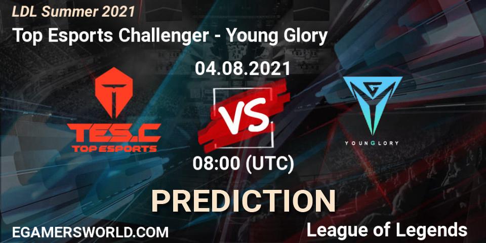 Pronósticos Top Esports Challenger - Young Glory. 04.08.21. LDL Summer 2021 - LoL